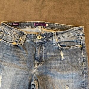 Vigoss Skinny Jeans Blue Distressed Denim Pants Womens size 7 30x21"